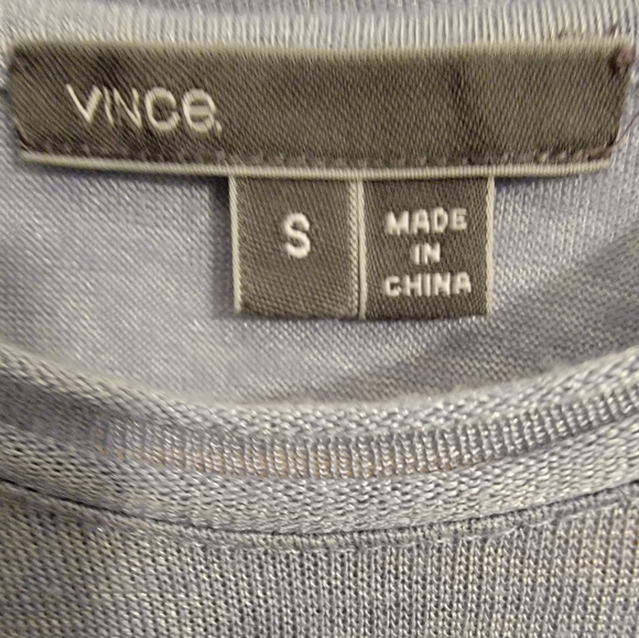 Vince long sleeve crew tee shirt size small blue - Picture 2 of 3